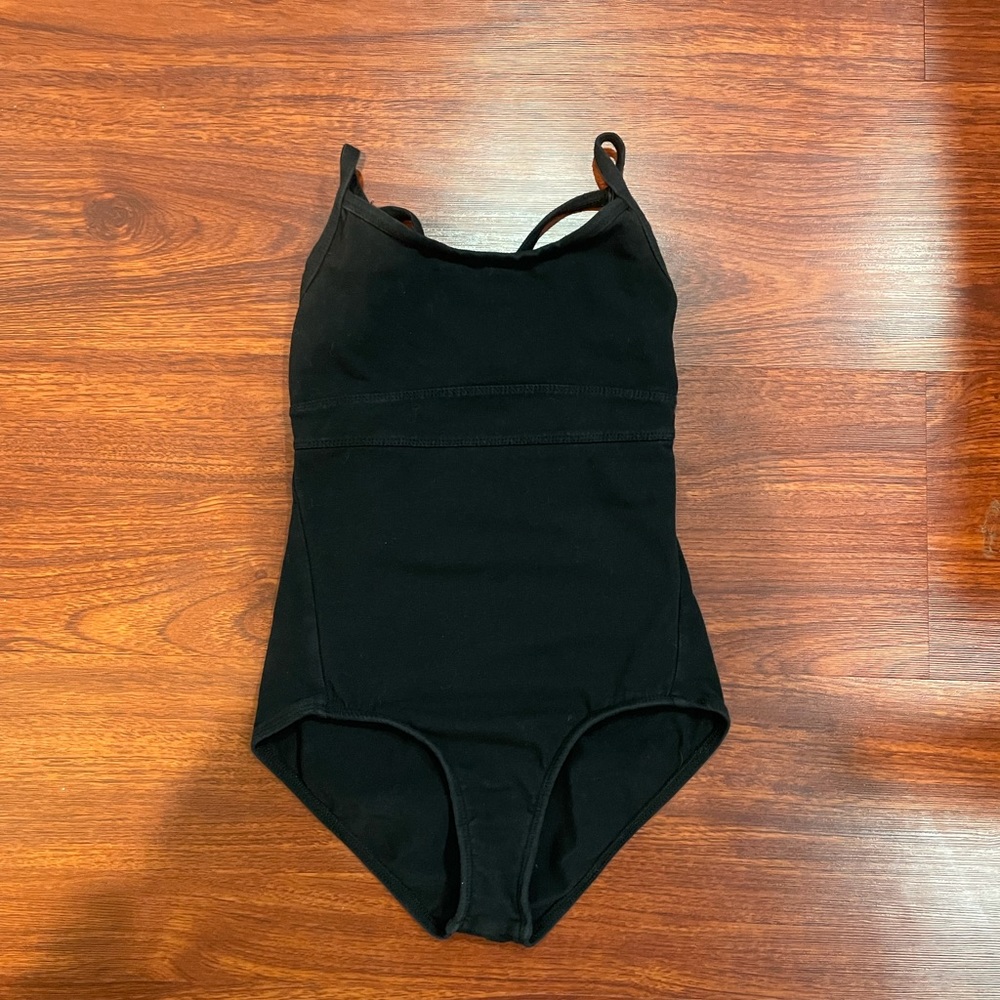 Black Dance Leotard with Crisscross Backing